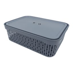 Plastikinė dėžutė su dangčiu, 30×20×9 cm PILKA kaina internetu