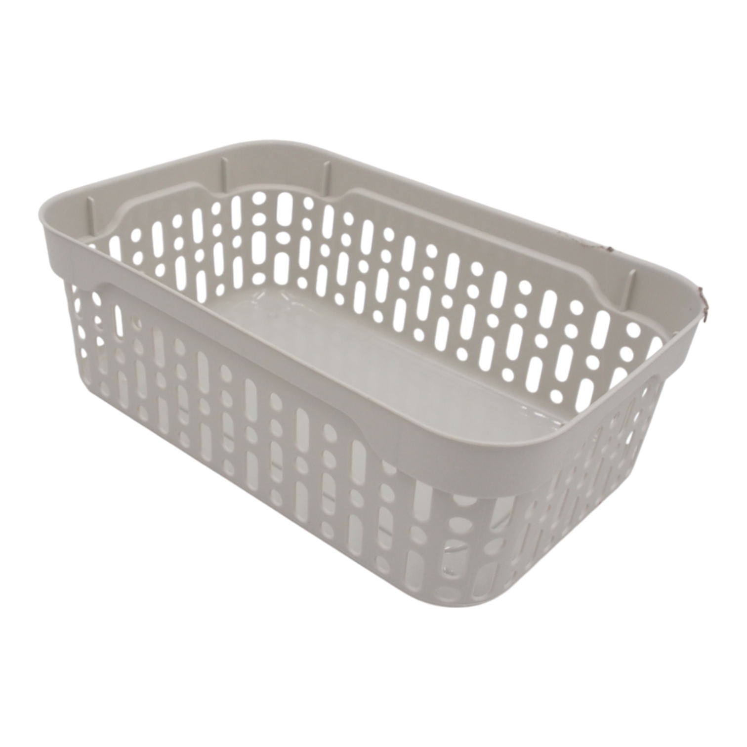 Plastikinė dėžutė su skylutėmis, 18 × 12 × 6 cm BALTA kaina internetu