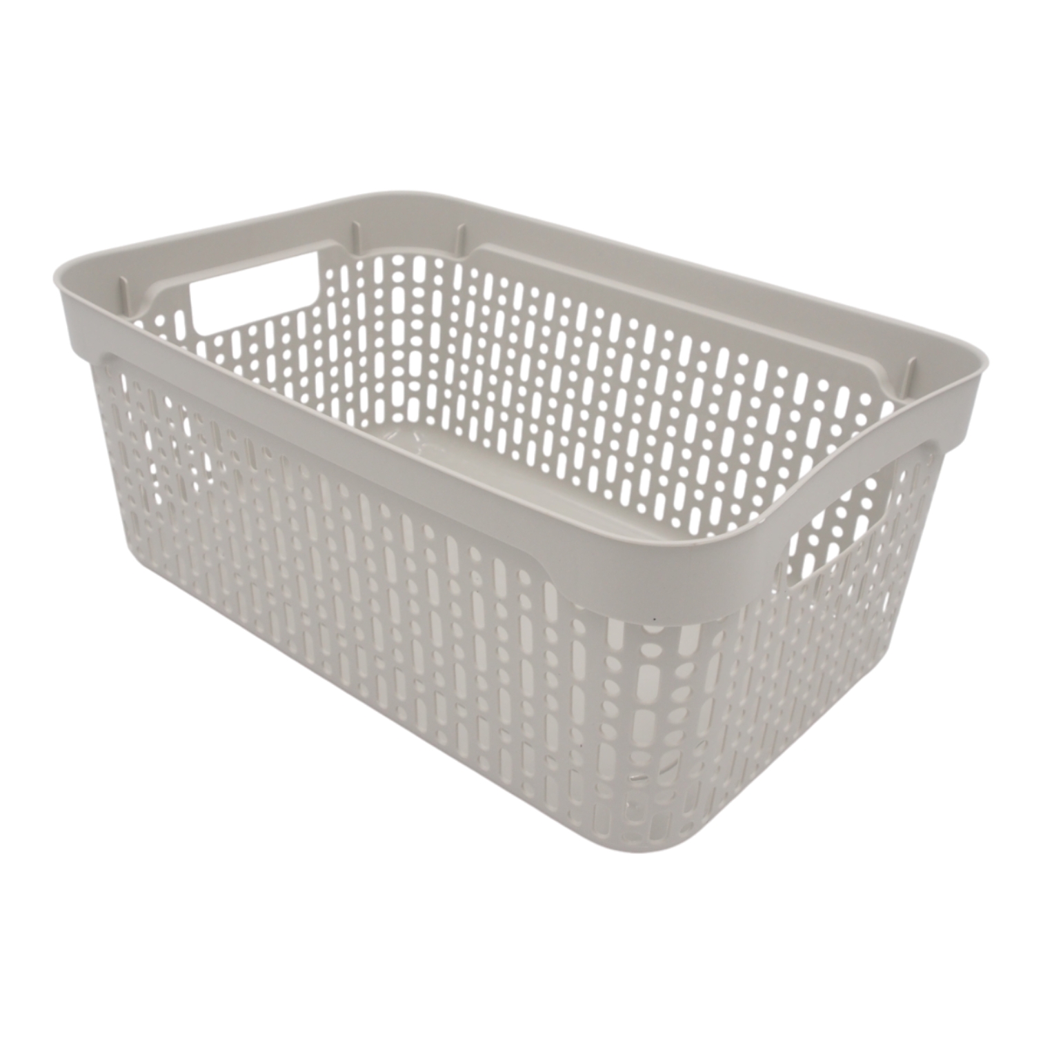 Plastikinė dėžutė su skylutėmis, 30 × 20 × 12 cm BALTA kaina internetu