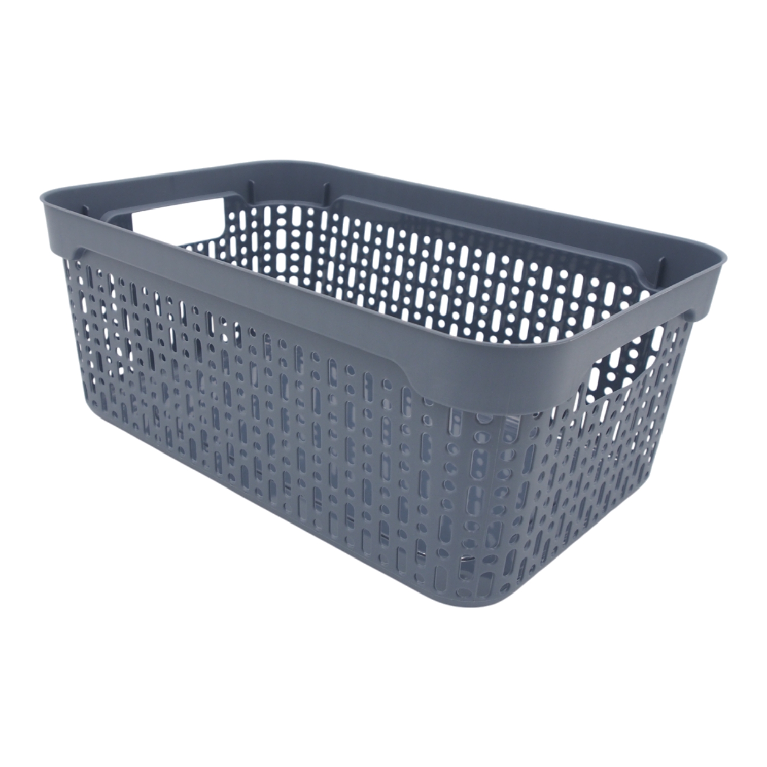 Plastikinė dėžutė su skylutėmis, 30 × 20 × 12 cm PILKA kaina internetu