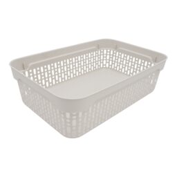 Plastikinė dėžutė su skylutėmis, 40 × 30 × 13 cm BALTA kaina internetu