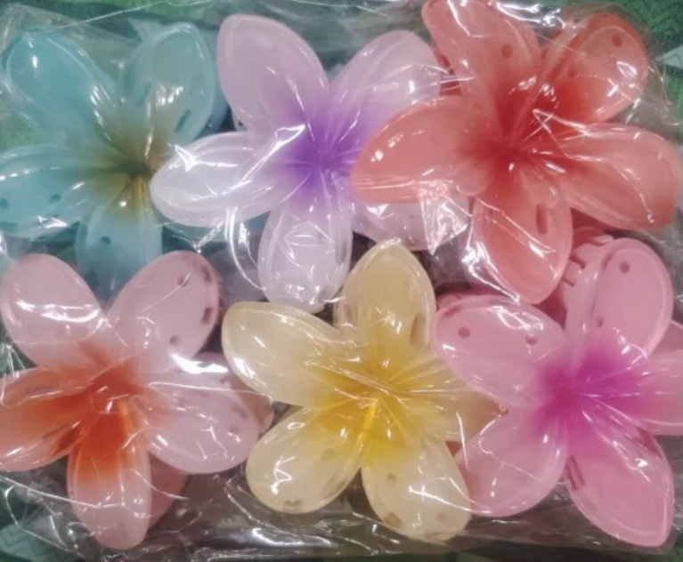 Plaukų segtukai – gėlytės 8 cm (6 vnt.) kaina internetu