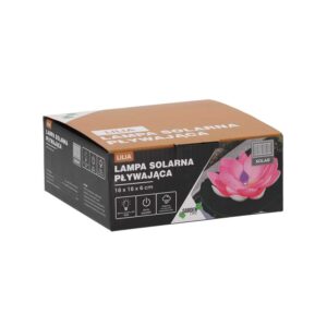 Plūduriuojanti saulės energijos lempa „Lelija“ RGB 18 x 18 x 6 cm kaina internetu