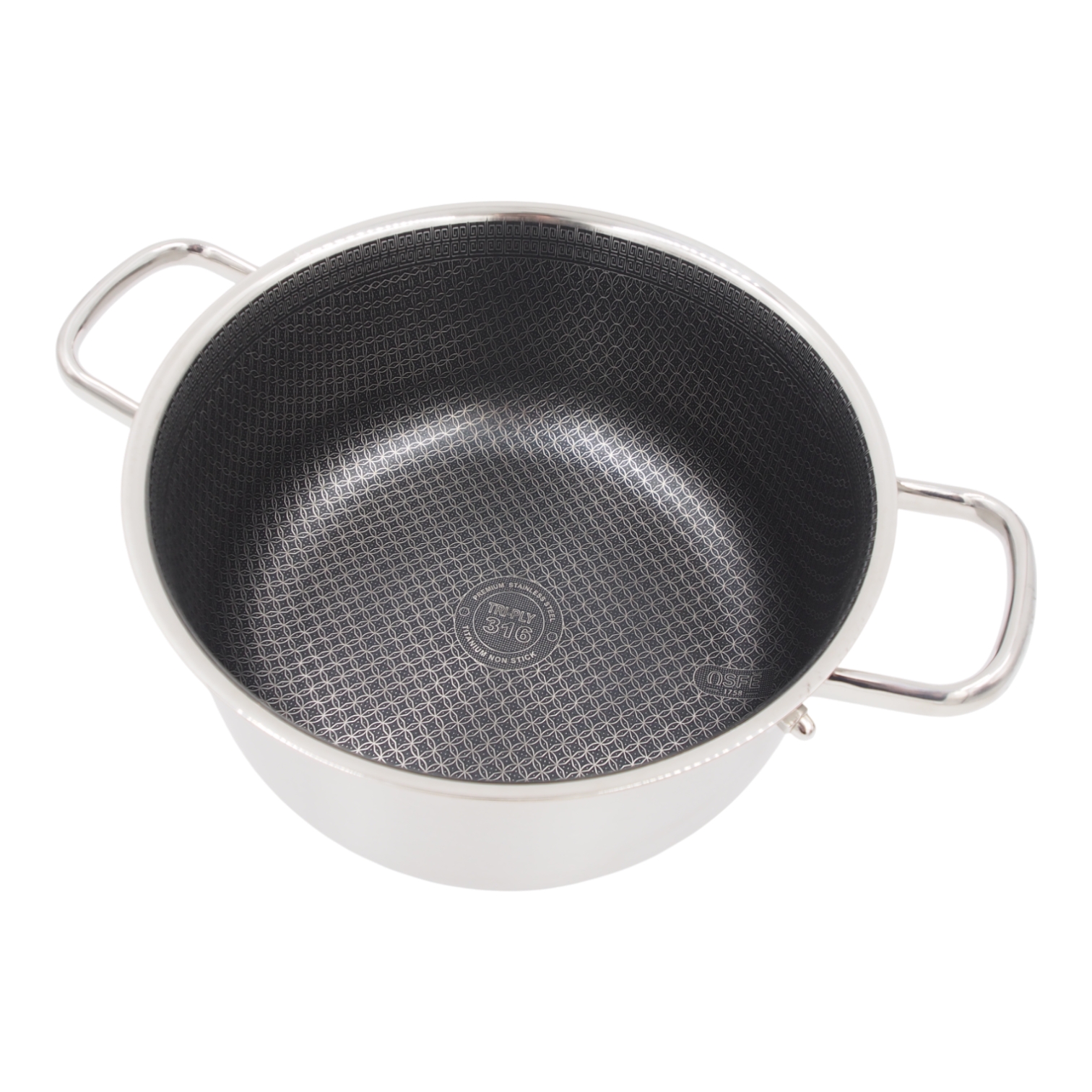 Puodas su dangčiu OSFÉ Tri-Ply, 28 cm, 8 l kaina internetu