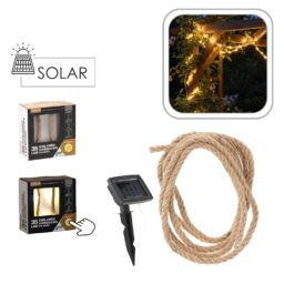 Saulės energija maitinama LED girlianda, 35 LED, 4 m, šilta balta kaina internetu