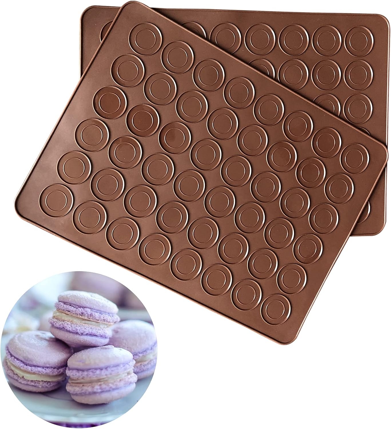 Silikoninė forma Macarons sausainiams – 38 × 28,5 cm kaina internetu