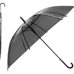 Skėtis HAPPY RAIN (Skaidri/Juoda) kaina internetu