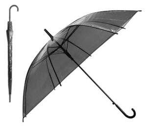 Skėtis HAPPY RAIN (Skaidri/Juoda) kaina internetu