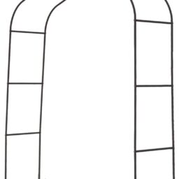 Sodo pergola augalams 150 × 37 × 240 cm, metalinė, juoda kaina internetu