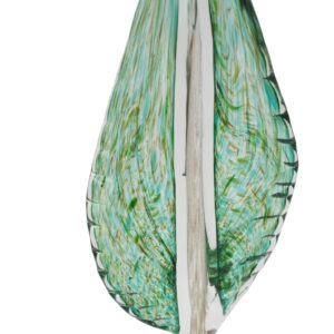 Stiklinė dekoracija „Lapas“, 13×9×41 cm ŽALIAS kaina internetu