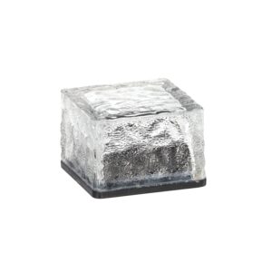 Stiklinė saulės lempa – kubas 7 × 7 × 5 cm, šaltai balta LED kaina internetu