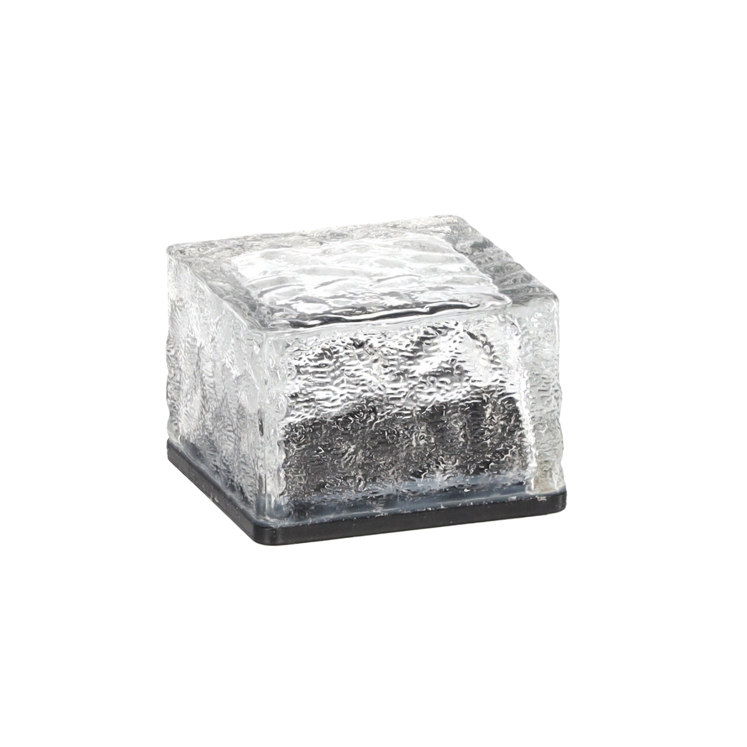 Stiklinė saulės lempa – kubas 7 × 7 × 5 cm, šaltai balta LED kaina internetu