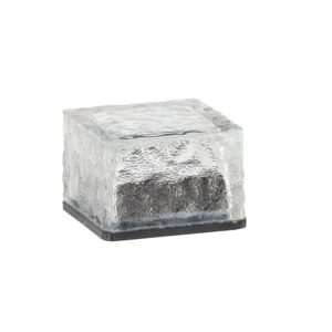 Stiklinė saulės lempa – kubas 7 × 7 × 5 cm, šaltai balta LED kaina internetu