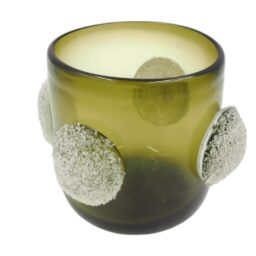 Stiklinė vaza su dekoratyviniais burbulais, 20×16 cm kaina internetu