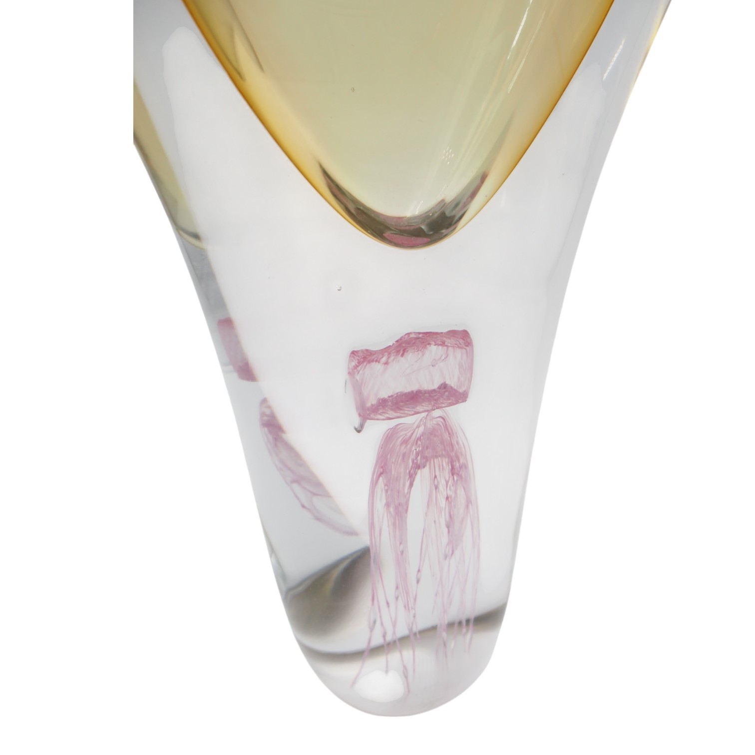 Stiklo skulptūra-vaza 18×8.5×31 cm kaina internetu