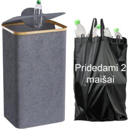Taros rūšiavimo šiukšliadėžė (PILKA) kaina internetu