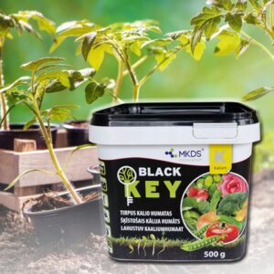 Tirpus kalio humatas BLACK KEY, 500 g kaina internetu