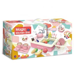 Vaikiškas virtuvės kriauklės rinkinys „Magic Kitchen Sink“ su priedais kaina internetu