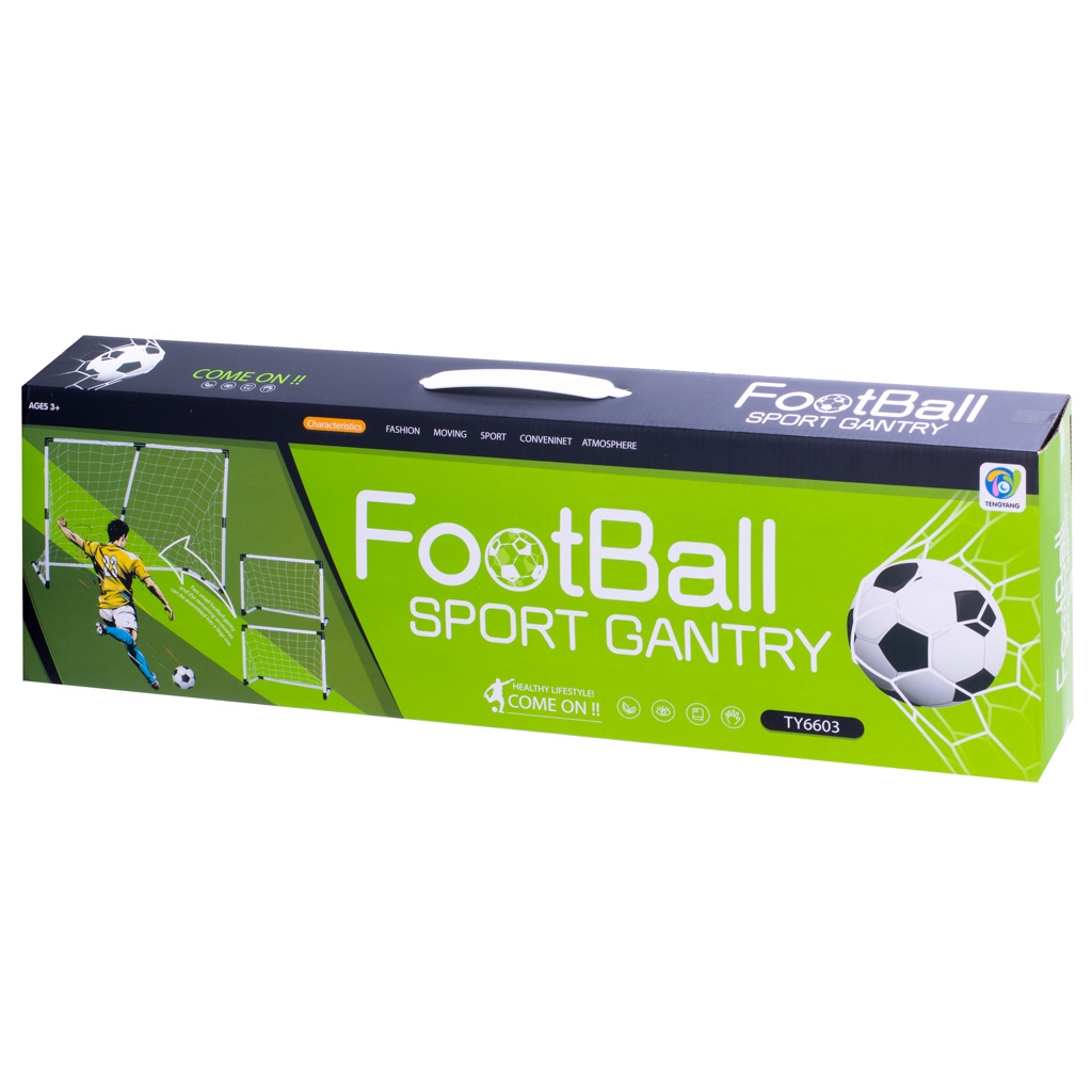 Vaikiški futbolo vartai 2in1 – dideli arba du mažesni (143 × 110 × 70 cm) kaina internetu