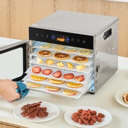 Vaisių ir maisto džiovyklė 400 W, 6 padėklų, nerūdijančio plieno kaina internetu