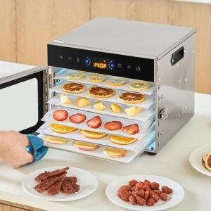 Vaisių ir maisto džiovyklė 400 W, 6 padėklų, nerūdijančio plieno kaina internetu