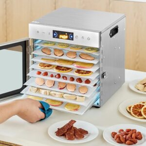 Vaisių ir maisto džiovyklė 400 W, 8 padėklų, nerūdijančio plieno kaina internetu
