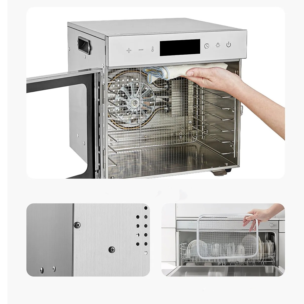 Vaisių ir maisto džiovyklė 400 W, 8 padėklų, nerūdijančio plieno kaina internetu