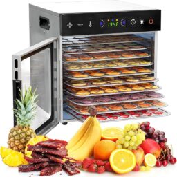 Vaisių ir maisto džiovyklė 600 W, 10 padėklų, nerūdijančio plieno kaina internetu