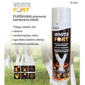 WHITE FORT purškiama priemonė kamienų balinimui , 500 ml kaina internetu