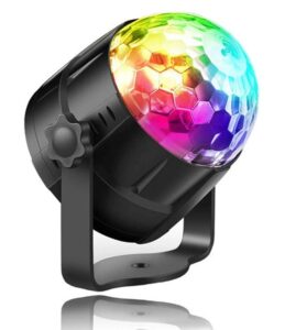 Diskotekų LED RGB šviesos efektų lempa su pulteliu kaina internetu