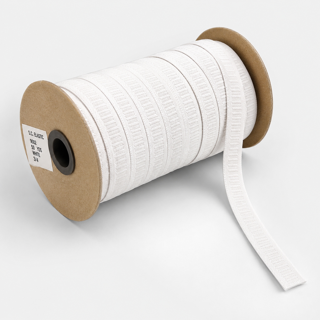 Elastinė juosta siuvimui 19 mm (45m) – balta kaina internetu