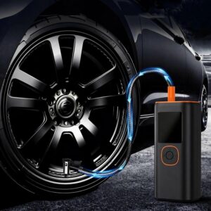 Įkraunamas elektrinis padangų kompresorius su „Power Bank“ funkcija, 160 PSI kaina internetu