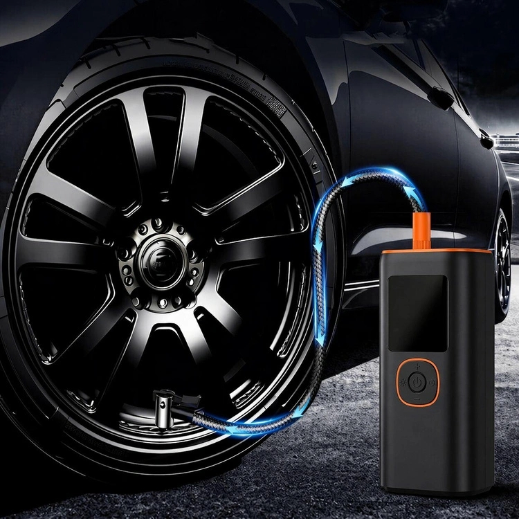 Įkraunamas elektrinis padangų kompresorius su „Power Bank“ funkcija, 160 PSI kaina internetu
