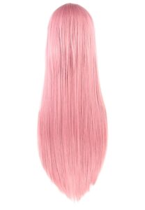 Ilgas rožinis perukas, 80 cm kaina internetu