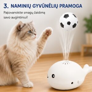 Mini ventiliatorius su skraidančiu kamuoliuku (baltas) kaina internetu