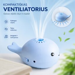 Mini ventiliatorius su skraidančiu kamuoliuku (mėlynas) kaina internetu