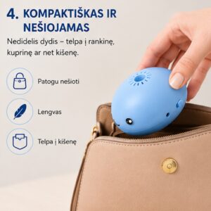 Mini ventiliatorius su skraidančiu kamuoliuku (mėlynas) kaina internetu