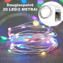 20 LED Girlianda, Spalvota AA kaina internetu