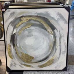 „Auksinis sūkurys“ abstraktus paveikslas, 80 × 80 cm kaina internetu