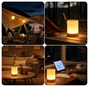 Įkraunama RGB LED naktinė lempa su jutikliniu valdymu kaina internetu