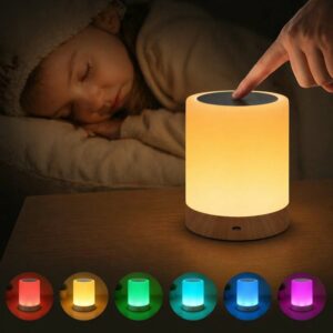 Įkraunama RGB LED naktinė lempa su jutikliniu valdymu kaina internetu