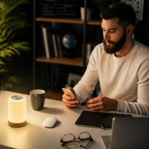 Įkraunama RGB LED naktinė lempa su jutikliniu valdymu kaina internetu