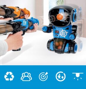 Interaktyvus šaudymo žaidimas „Robotų mūšis“ kaina internetu