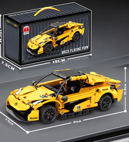 Konstruktorius sportinis automobilis konteinerio dėžutėje TR2387G kaina internetu