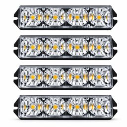 LED stroboskopinių įspėjamųjų žibintų komplektas, 4 vnt. kaina internetu