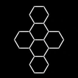 Modulinis lubinis LED šviestuvas Hexagon kaina internetu