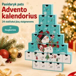 „Pasidaryk pats“ advento kalendorius su 24 stalčiukais – Sniego senis kaina internetu