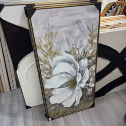 „Sidabrinė magnolija“ elegantiškas vertikalus paveikslas, 60 × 120 cm kaina internetu