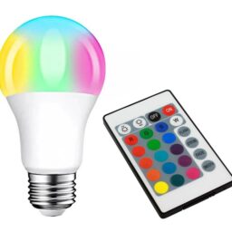 Spalvota RGB LED lemputė kaina internetu