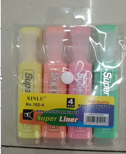 Teksto žymekliai „Super Liner“, 4 vnt. kaina internetu